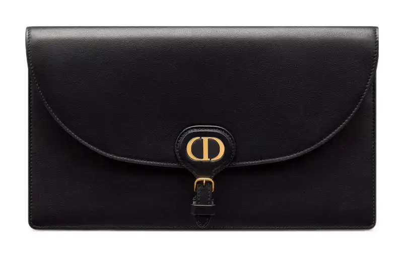 DIOR Bobby Smooth Calfskin Clutch Women's Black