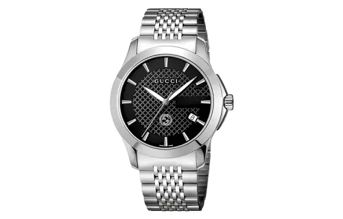 GUCCI Wrist Watches Quartz Movement Stainless Steel Strap 40mm Black Dial Men's Watches