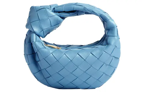 Bottega Veneta Jodie Lambskin Handbag Women's Blue