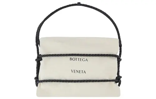 Bottega Veneta Canvas One Shoulder Handbag Men's Light Umber