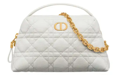 DIOR Calfskin Shoulder Bag, Crossbody Bag, Handbag Mini Women's White