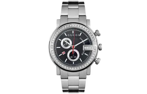 GUCCI Wrist Watches Quartz Movement Stainless Steel Strap Black Dial Men's Watches ['50', 149262]m Waterproof