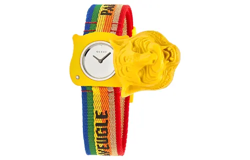 GUCCI Wrist Watches Quartz Movement Nylon Strap 40mm White Dial Women's Watch 30m Water Resistant