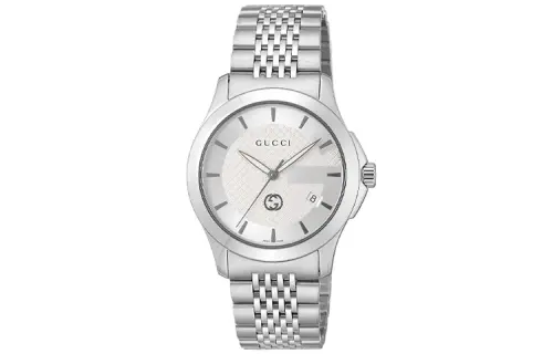 GUCCI Wrist Watches Quartz Movement Stainless Steel Strap 38mm Silver Dial Men's Watches