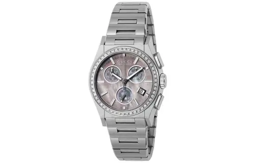 GUCCI Wrist Watches Quartz Movement Stainless Steel Strap Silver Dial Men's Watches