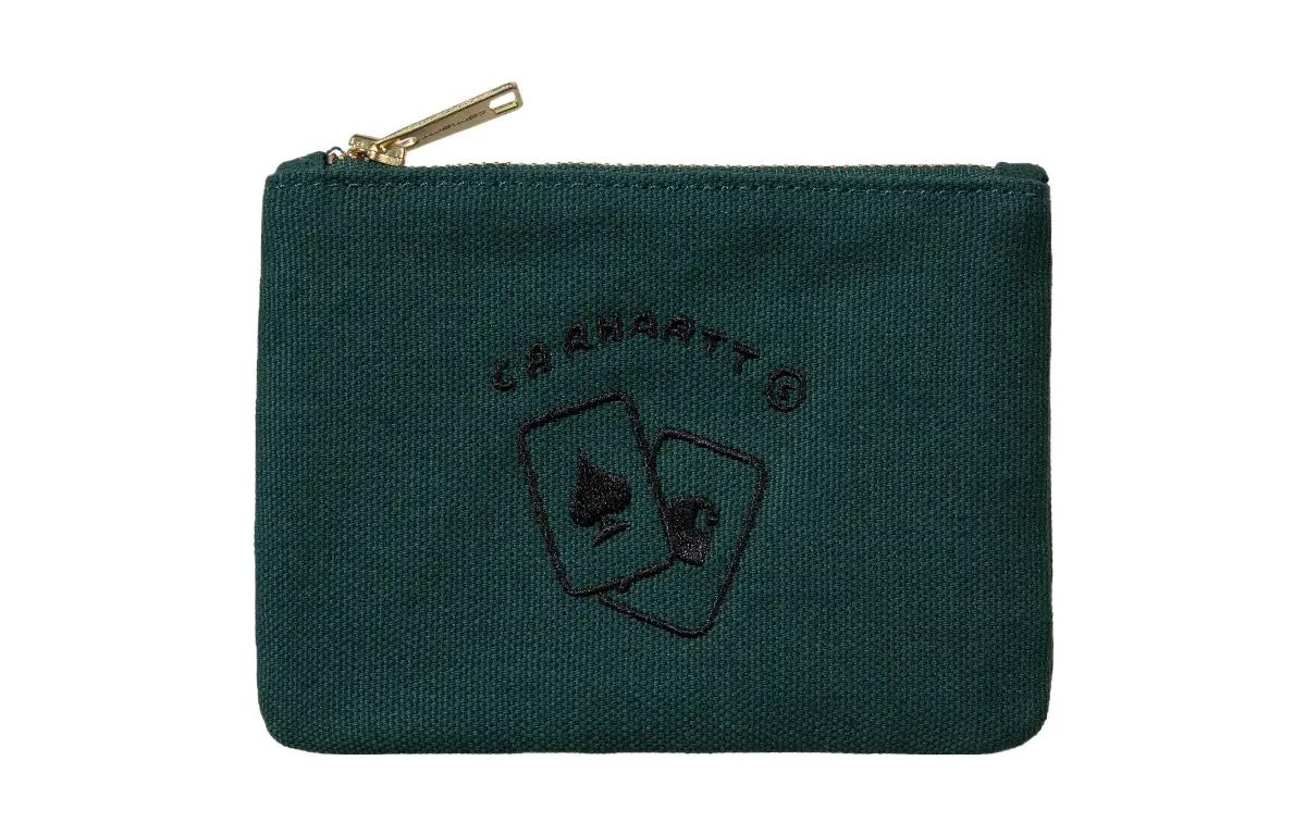 Carhartt WIP Cotton Canvas Coin Purses Unisex Dark Green