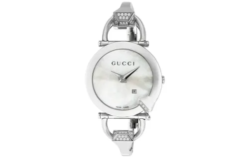 GUCCI Wrist Watches Quartz Movement Stainless Steel Strap White Dial Women's Watch Water Resistant For Everyday Use