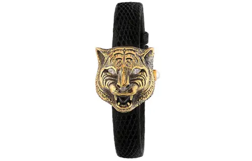GUCCI Wrist Watches Quartz Movement Genuine Leather Strap 22mm White Dial Men's Watches