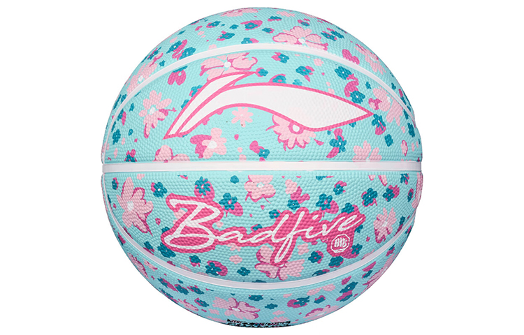 Li Ning Badfive Rubber Basketball Blue Green Pink White Size 7 Training Unisex