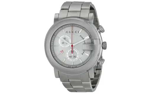 GUCCI Wrist Watches Quartz Movement Stainless Steel Strap 43mm White Dial Men's Watches 30m Water Resistant
