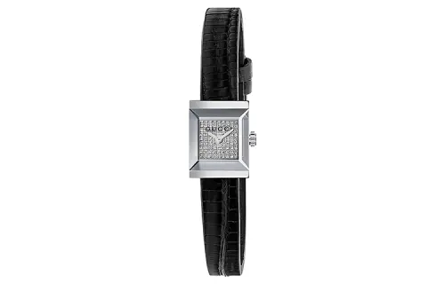 GUCCI Wrist Watches Quartz Movement Leather Strap White Dial Women's Watch 30m Water Resistant