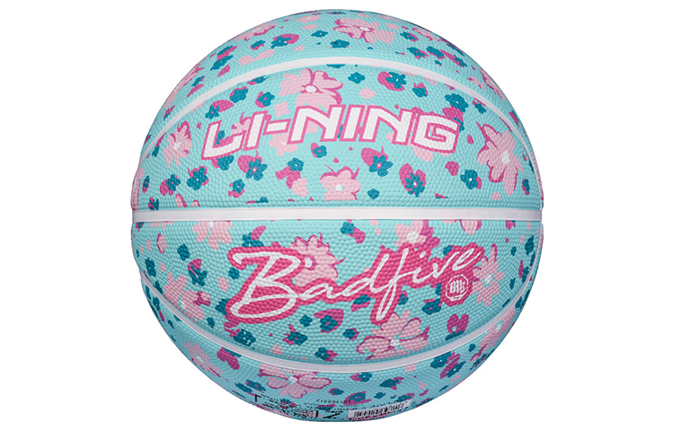 Li Ning Badfive Rubber Basketball Blue Green Pink White Size 7 Training Unisex