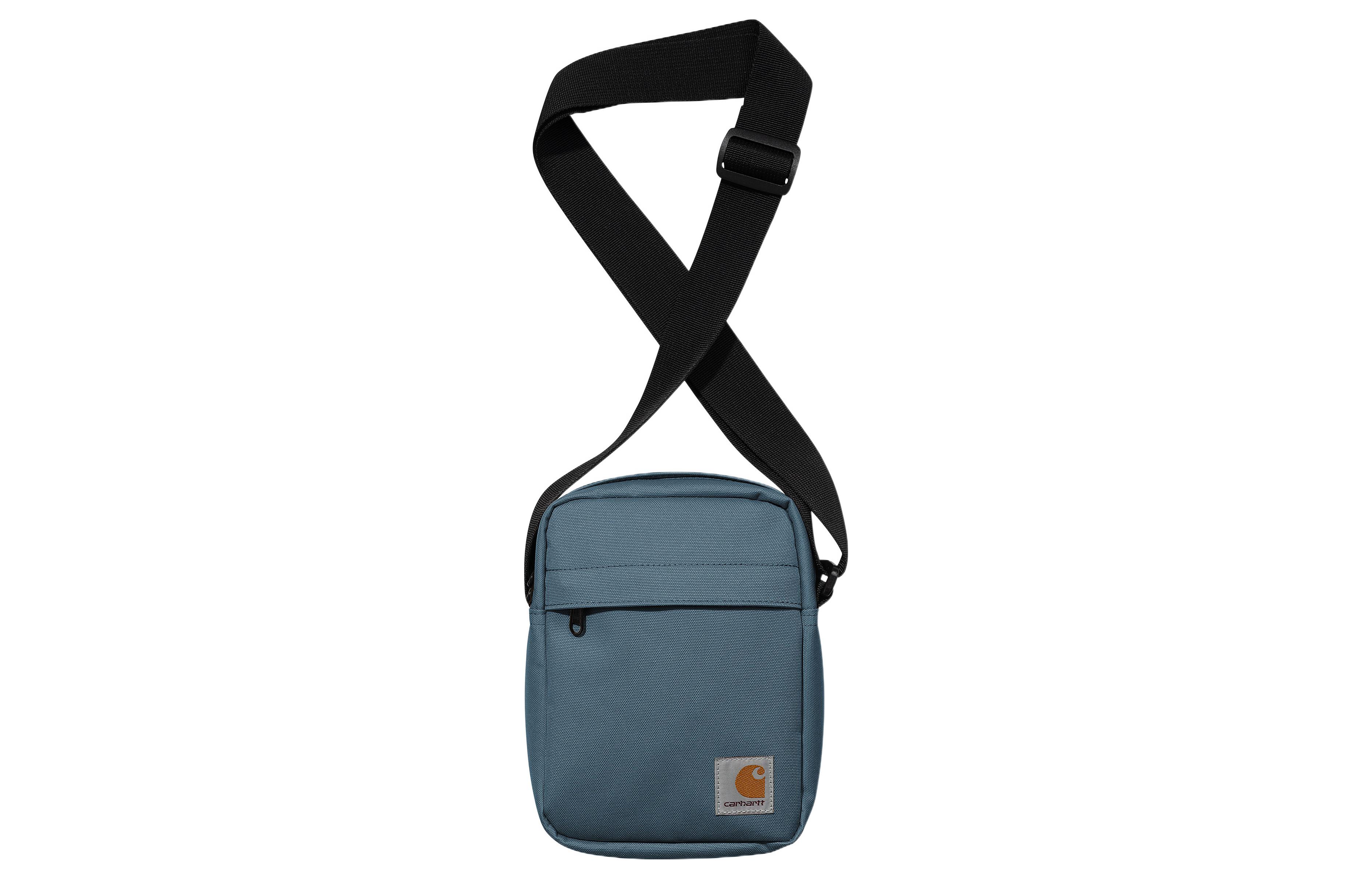 Carhartt WIP Recycled Material Polyester Canvas Shoulder Bag, Crossbody Bag Regular Men's Blue