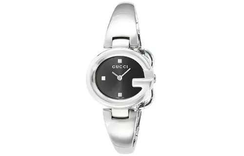 GUCCI Wrist Watches Quartz Movement Stainless Steel Strap Black Dial Women's Watch