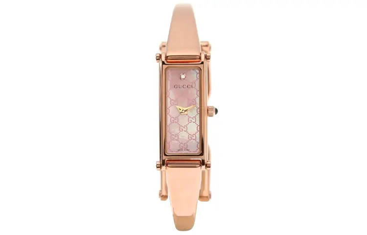 GUCCI Wrist Watches Quartz Movement Stainless Steel Strap Pink Watch Dial Women's Watch