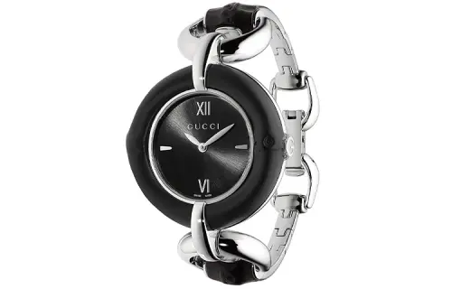 GUCCI Wrist Watches Quartz Movement Stainless Steel Strap 35mm Black Dial Women's Watch 30m Water Resistant