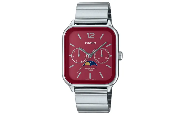 CASIO Men Standard Series 34mm Red Watch MTP-M305D-4AV