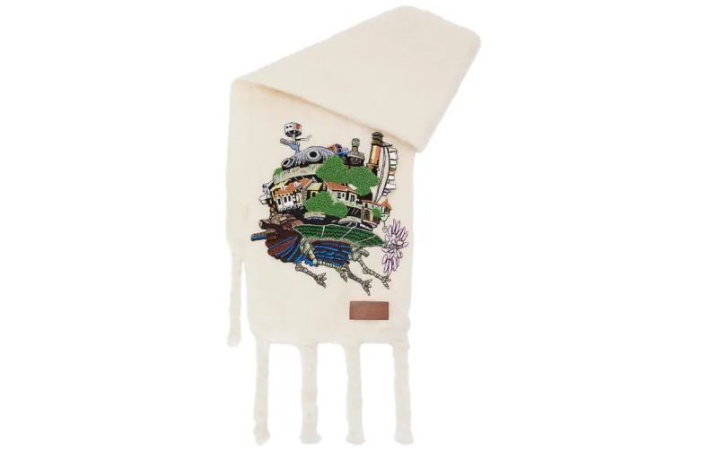 LOEWE X Howls Moving Castle Scarf In Mohair And Wool Blend