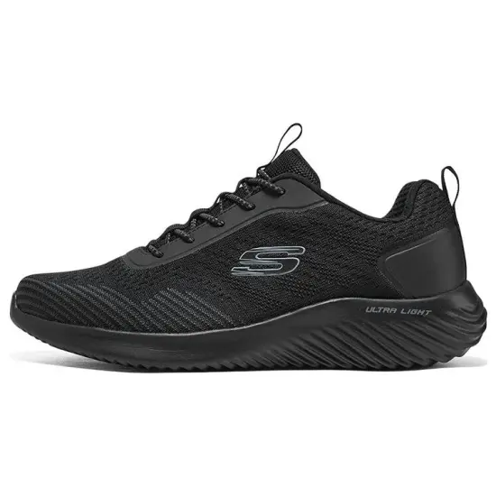Skechers Cushioned Slip-Resistant Breathable Low-Top Casual Shoes Men's Black Warrior