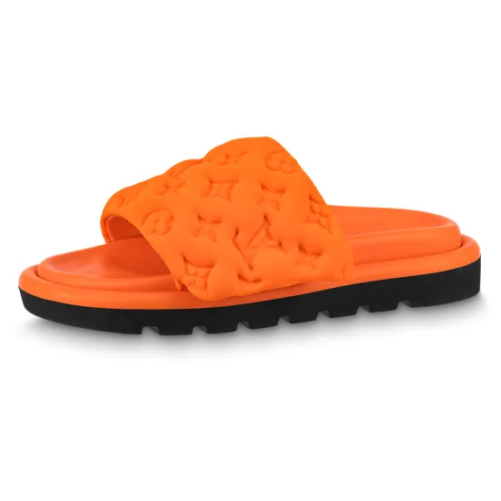 LOUIS VUITTON Slide Slippers Women's Orange
