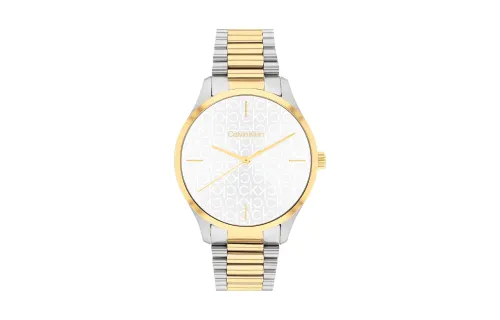 CALVIN KLEIN Classic Logo Collection Wrist Watches Quartz Movement Steel Strap Black Dial Unisex