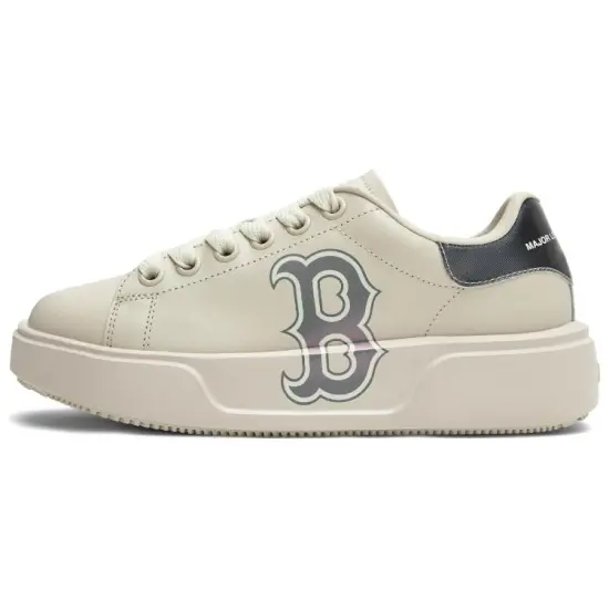 MLB Chunky Classic Skateboard Shoes Unisex Low-Top Cream/Gray