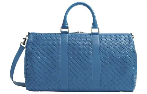 Bottega Veneta Cow Leather Travel Bag, Shoulder Bag, Crossbody Bag, Handbag Regular Men's Haze Blue