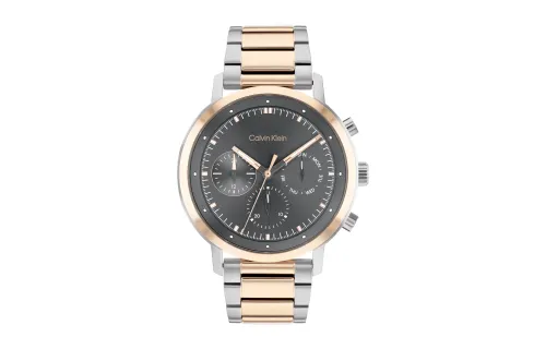 CALVIN KLEIN Style Collection Wrist Watches Quartz Movement Steel Strap 44mm Gray Dial Men's Watches
