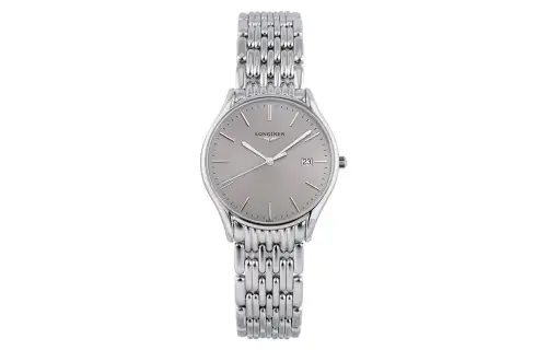 LONGINES Lvya Collection Quartz Movement Women's Watch 32mm Gray Dial Stainless Steel Case