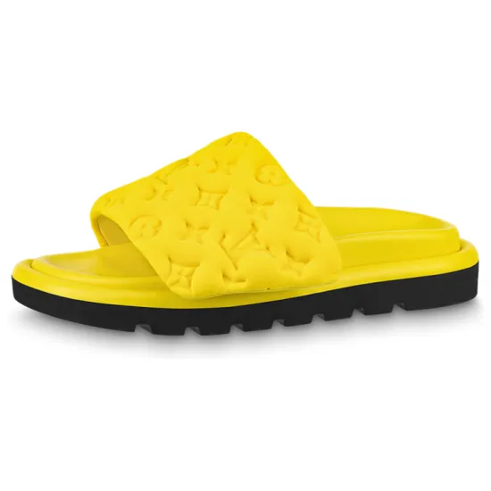 LOUIS VUITTON Slide Slippers Women's Yellow