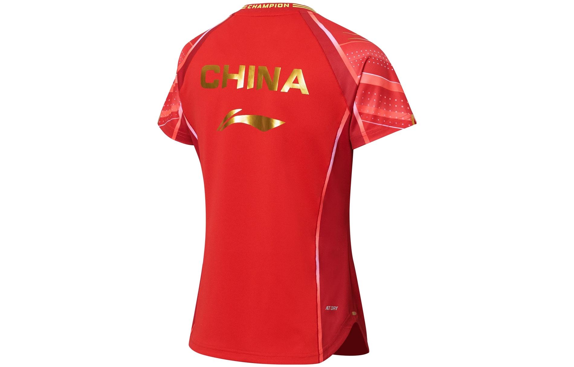 Li Ning Table Tennis Collection T Shirt Women’s Total Cherry Red
