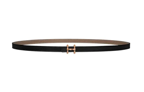 HERMES H Torsade Cow Leather Belts Women's Width 1.3cm