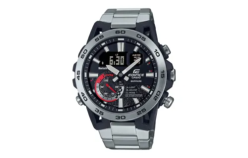 CASIO EDIFICE Quartz Movement Stainless Steel Strap Watch Men's Watches Black Dial