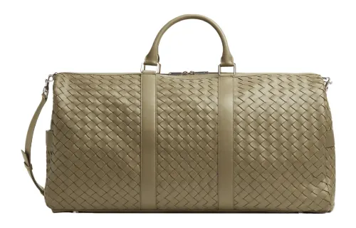 Bottega Veneta Cow Leather Handbag, Shoulder Bag, Crossbody Bag, Travel Bag Large Men's Taupe