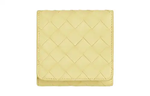 Bottega Veneta Lambskin Wallet Women's Light Yellow