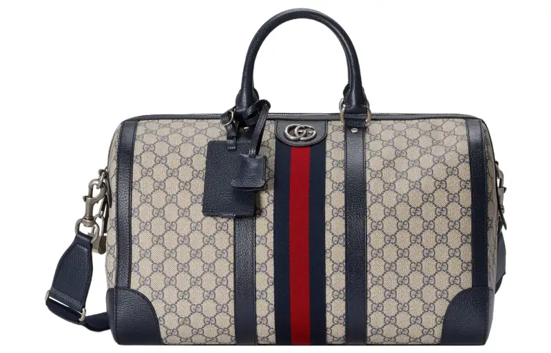 GUCCI Savoy Canvas With Leather Travel Bag Women's