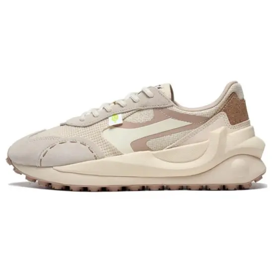 LiNing Radius Anti-Slip Wear-Resistant Low-Top Sports Casual Shoes Women's Ecru Umber