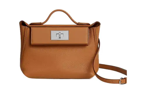 HERMES 24/24 Evercolor & Swift Calfskin Fanny Pack, Shoulder Bag, Crossbody Bag, Handbag Mini Women's Gold