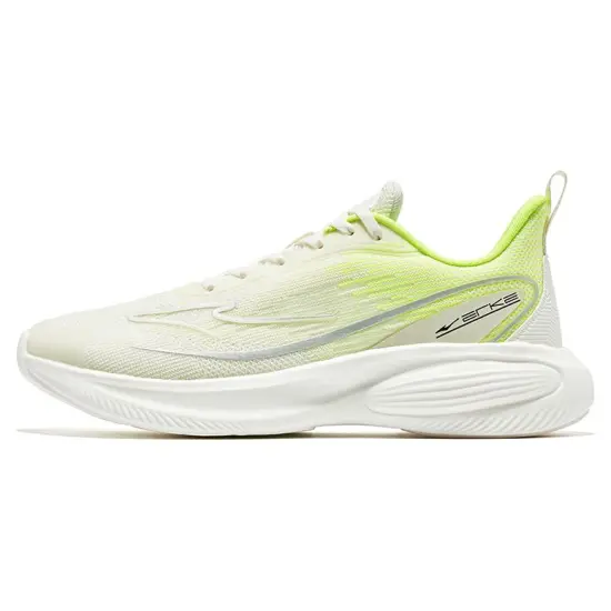 Erke Bullets Running Shoes Men Low-Top Ivory/Fluorescent Lime Green