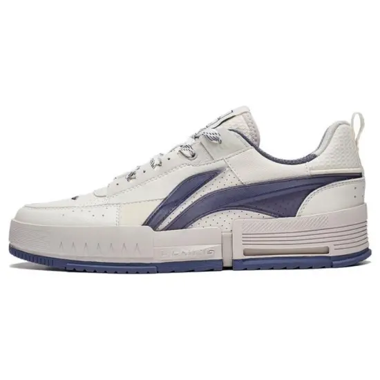 LINING Li Cheng Casual Shoes Men Low-Top White Gray