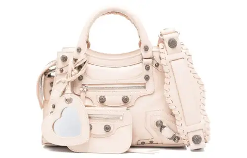 Balenciaga Neo Cagole Lambskin Handbag, Shoulder Bag, Crossbody Bag Extra Small Women's Beige