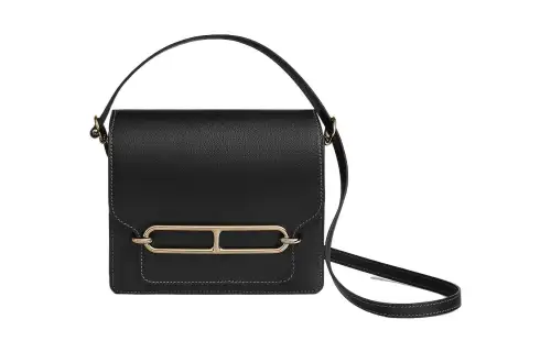 HERMES Roulis Light Gold Buckle Evercolor Calfskin Pig Nose Bag, Wallet, Handheld Shoulder Bag, Crossbody Bag Mini