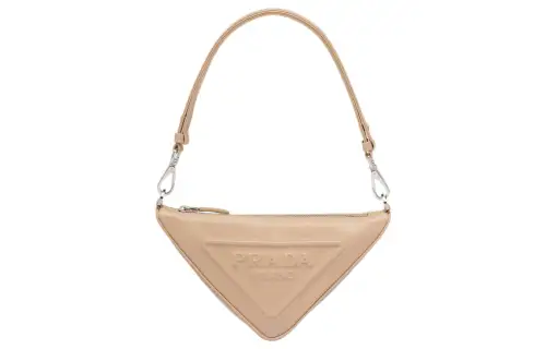 PRADA Leather Handbag, Shoulder Bag Mini Women's Sand Beige Yellow