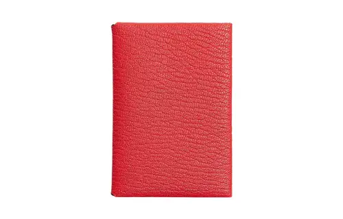 HERMES Calvi Mysore Goat Skin Card Holder Women's Texas Pink