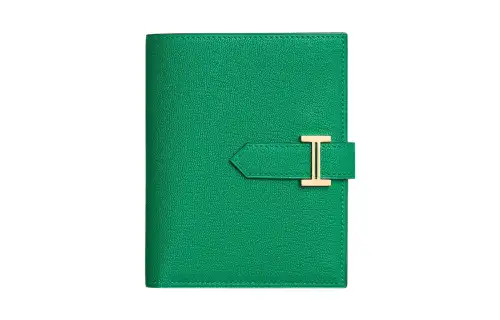 HERMES Bearn Mysore Goat Skin Wallet Women's 6W Menthe Mint Green