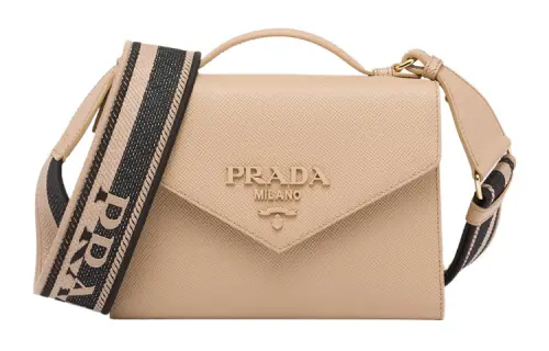 PRADA Saffiano Leather Handbag, Shoulder Bag, Crossbody Bag Women's Sand