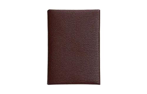 HERMES Calvi Mysore Goat Skin Card Holder Mini Women's 0G Rouge Sellier Saddle Red