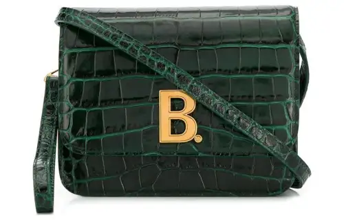 Balenciaga Leather Shoulder Bag, Crossbody Bag Regular Women's Green