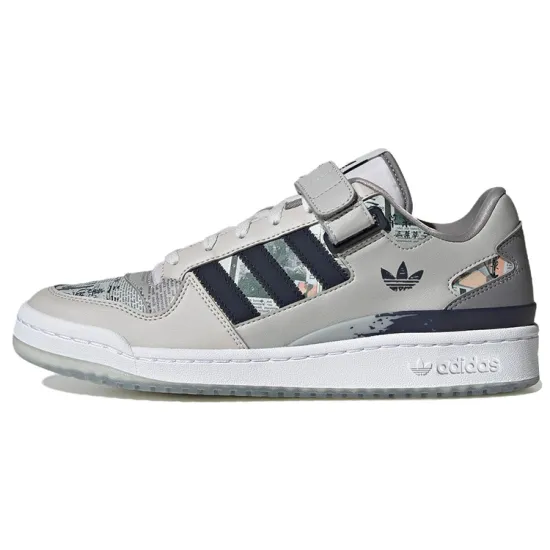 Adidas Originals FORUM Skateboard Shoes Unisex Low-top White/Gray