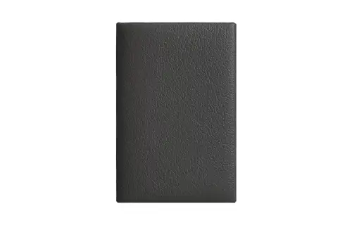 HERMES Calvi Evercolor Calfskin Card Holder Women's 8P Plomb Lead Gray